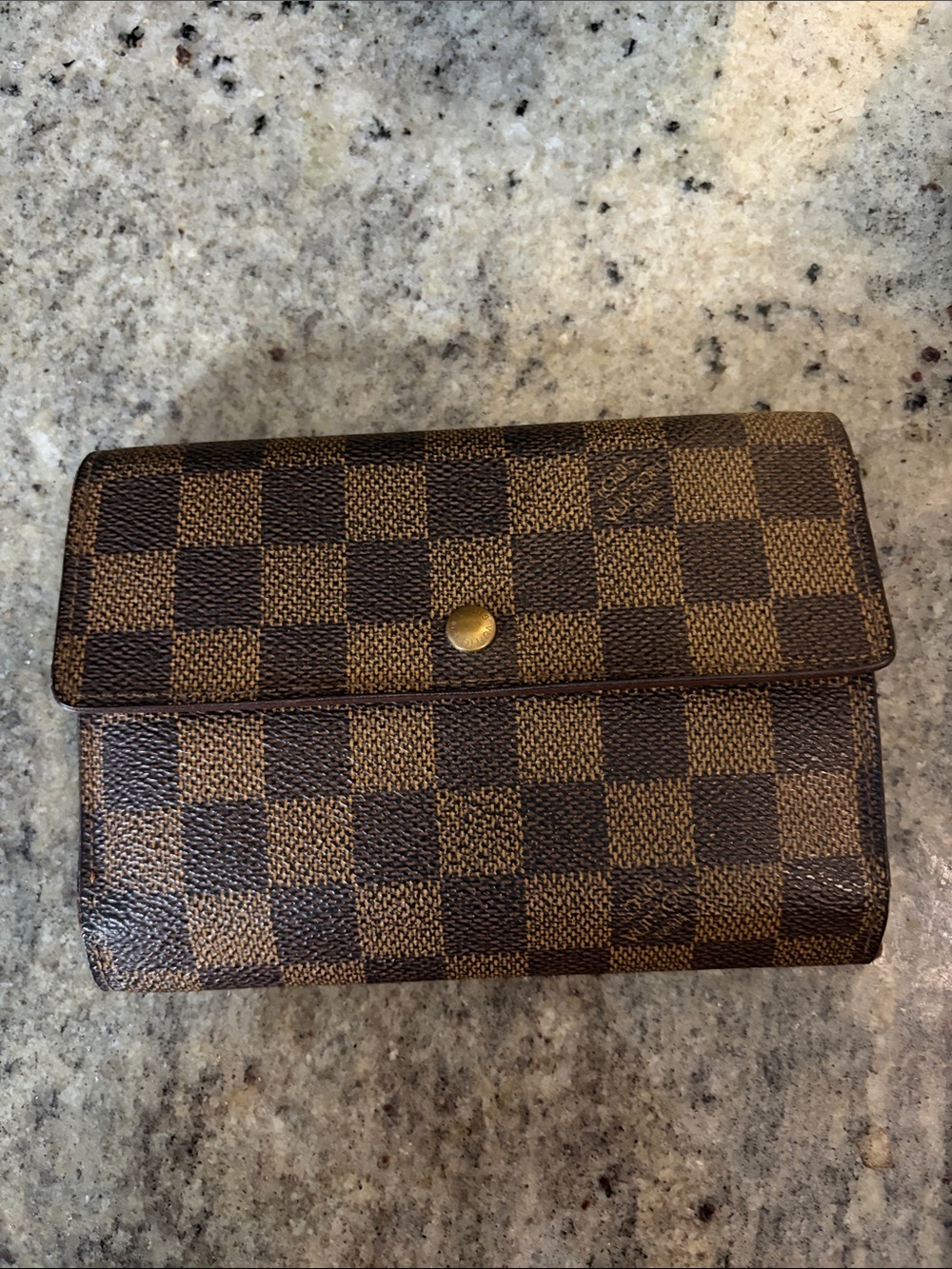 Authentic Vintage Louis Vuitton Damier Ebene Porte TrƩsor Etui Papier Wallet